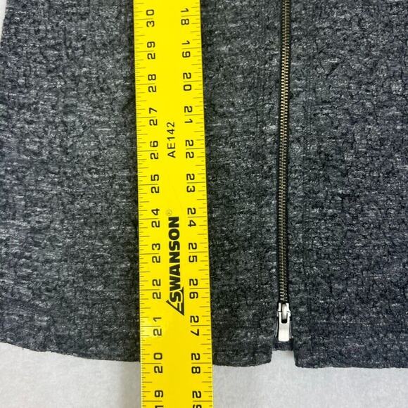 Eileen Fisher Stand Jacket Womens PP Gray Terrazzo Stretch Ripple Zip Up Collar - Picture 3 of 7